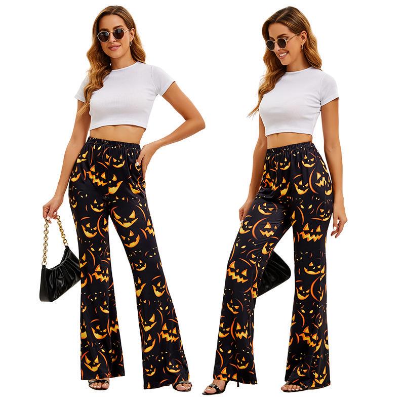 Ethnic Wear Fashion Brand - Spodnie damskie z nadrukiem dyni i