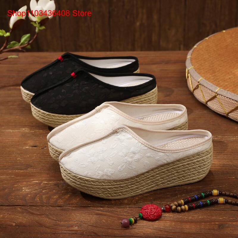 Ethnic And Fashion - Nowe stylowe kapcie, lekkie, na grubej