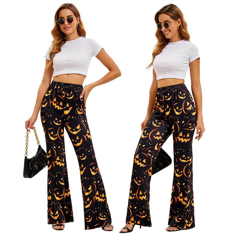 Ethnic Wear Fashion Brand - Spodnie damskie z nadrukiem dyni i