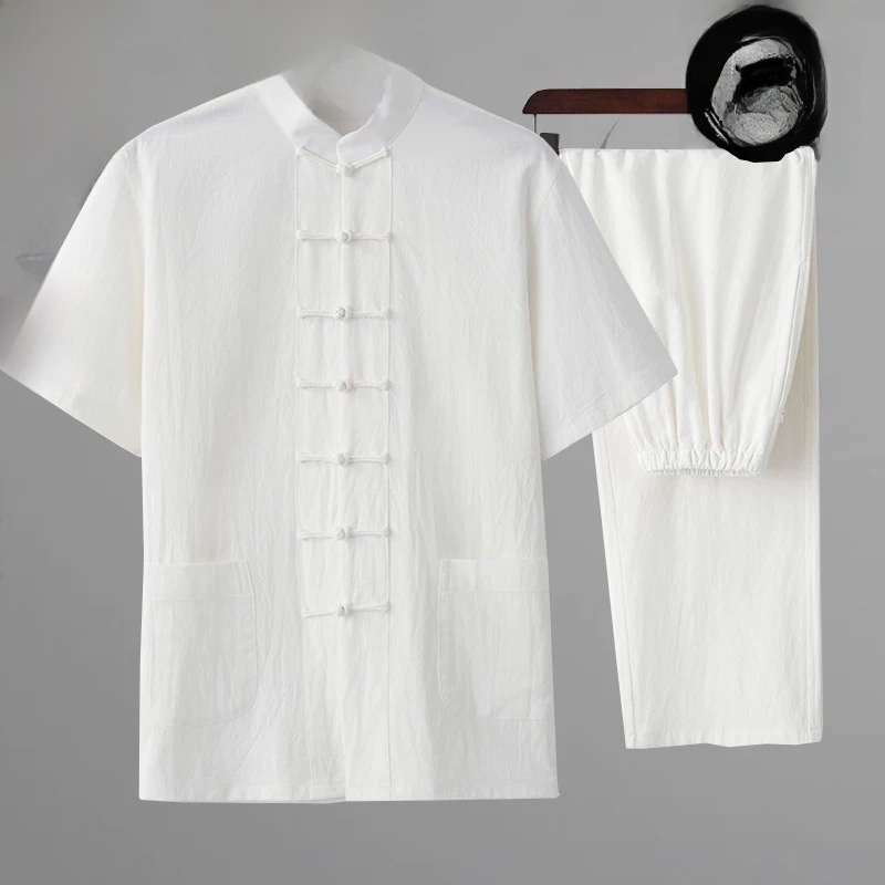 Fashion Ethnic Wear For Men - Letni zestaw z bawełny i lnu