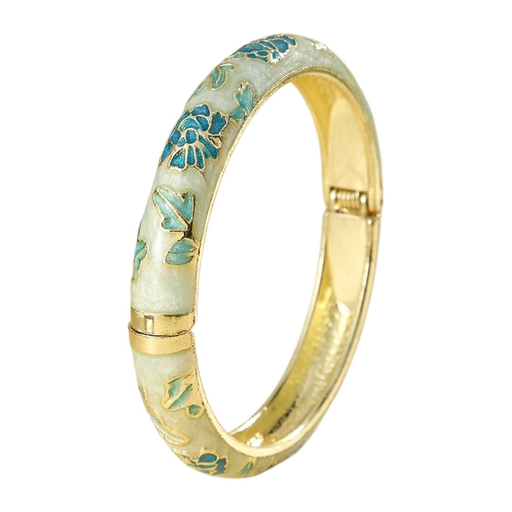 Ethnic And Fashion - Kolorowa, vintage'owa bransoletka cloisonné, tradycyjna emaliowana