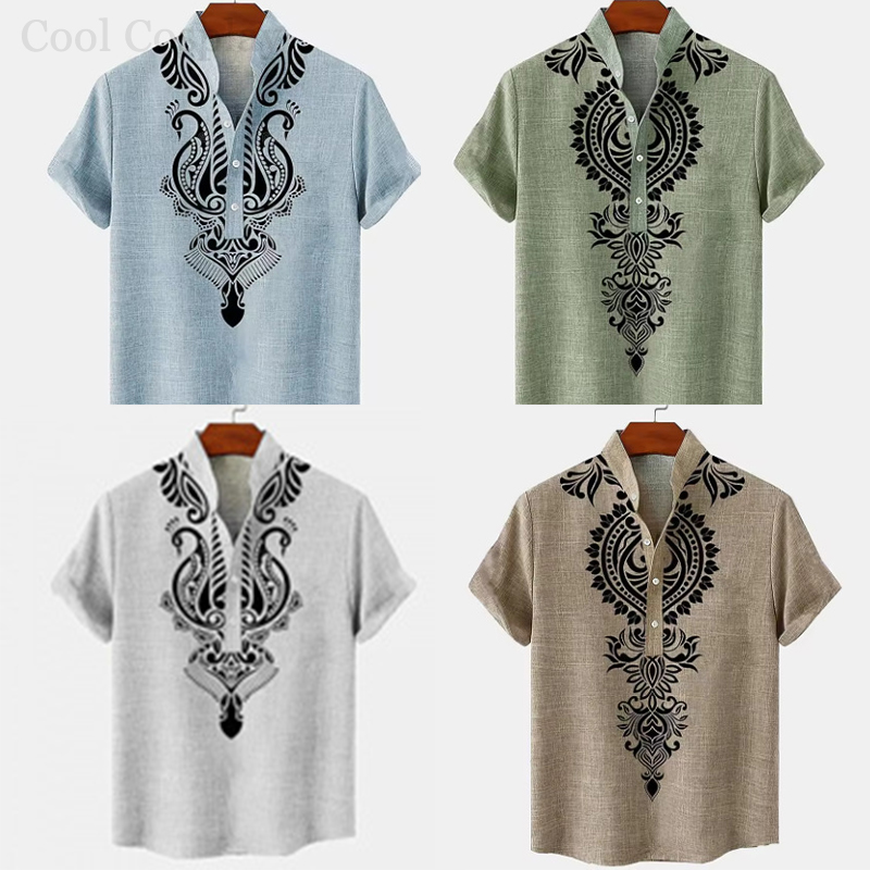 Męskie koszulki retro Henley z – Ethnic Fashion Men recenzja i cena