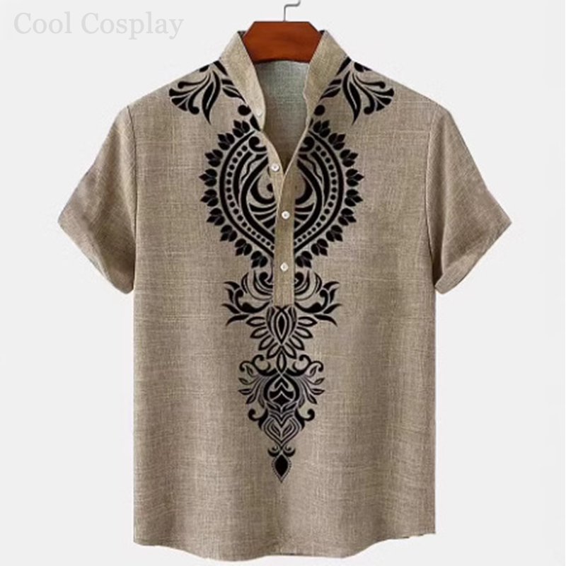 Męskie koszulki retro Henley z – Ethnic Fashion Men recenzja i cena