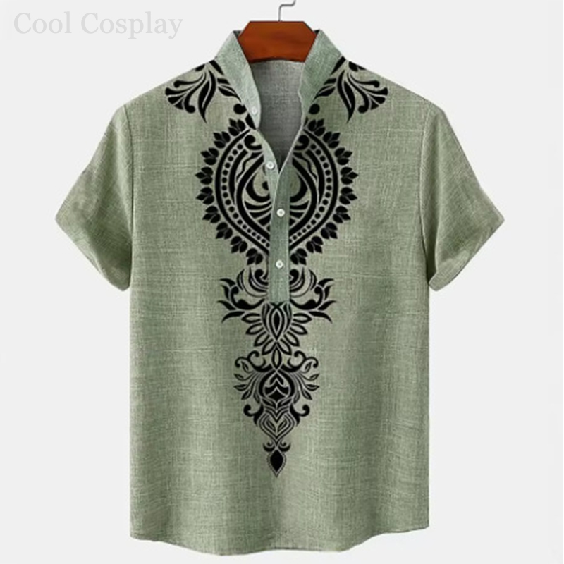 Męskie koszulki retro Henley z – Ethnic Fashion Men recenzja i cena