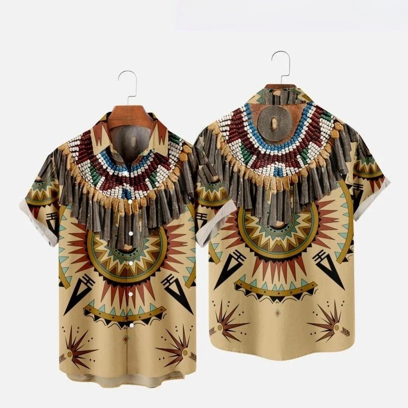 Koszule plażowe z nadrukiem 3D – Fashion Ethnic Indian Clothing recenzja i cena