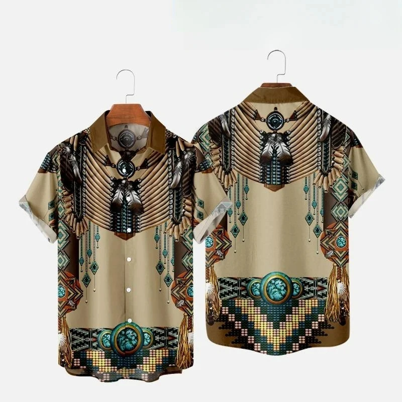 Koszule plażowe z nadrukiem 3D – Fashion Ethnic Indian Clothing recenzja i cena
