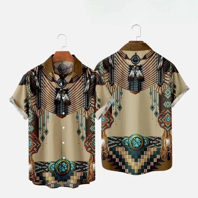 Koszule plażowe z nadrukiem 3D – Fashion Ethnic Indian Clothing recenzja i cena