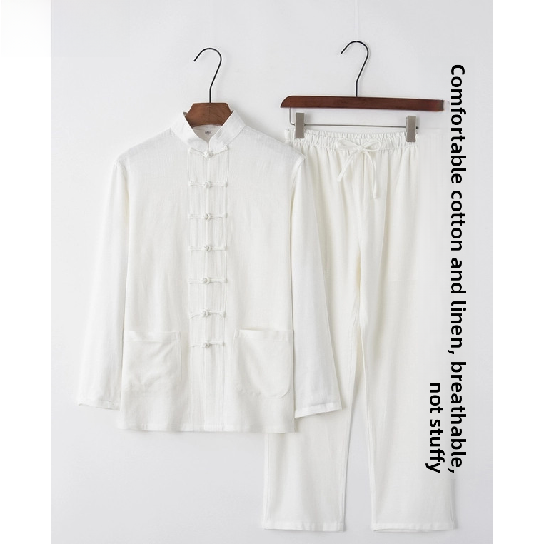 Letni zestaw z bawełny i lnu d – Fashion Ethnic Wear For Men recenzja i cena