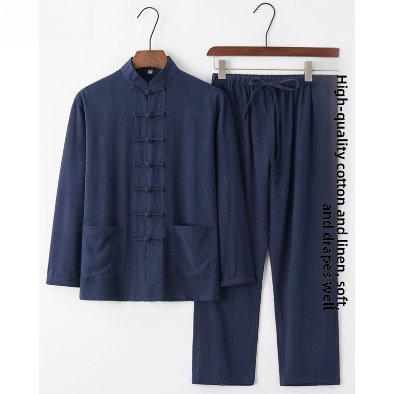 Letni zestaw z bawełny i lnu d – Fashion Ethnic Wear For Men recenzja i cena