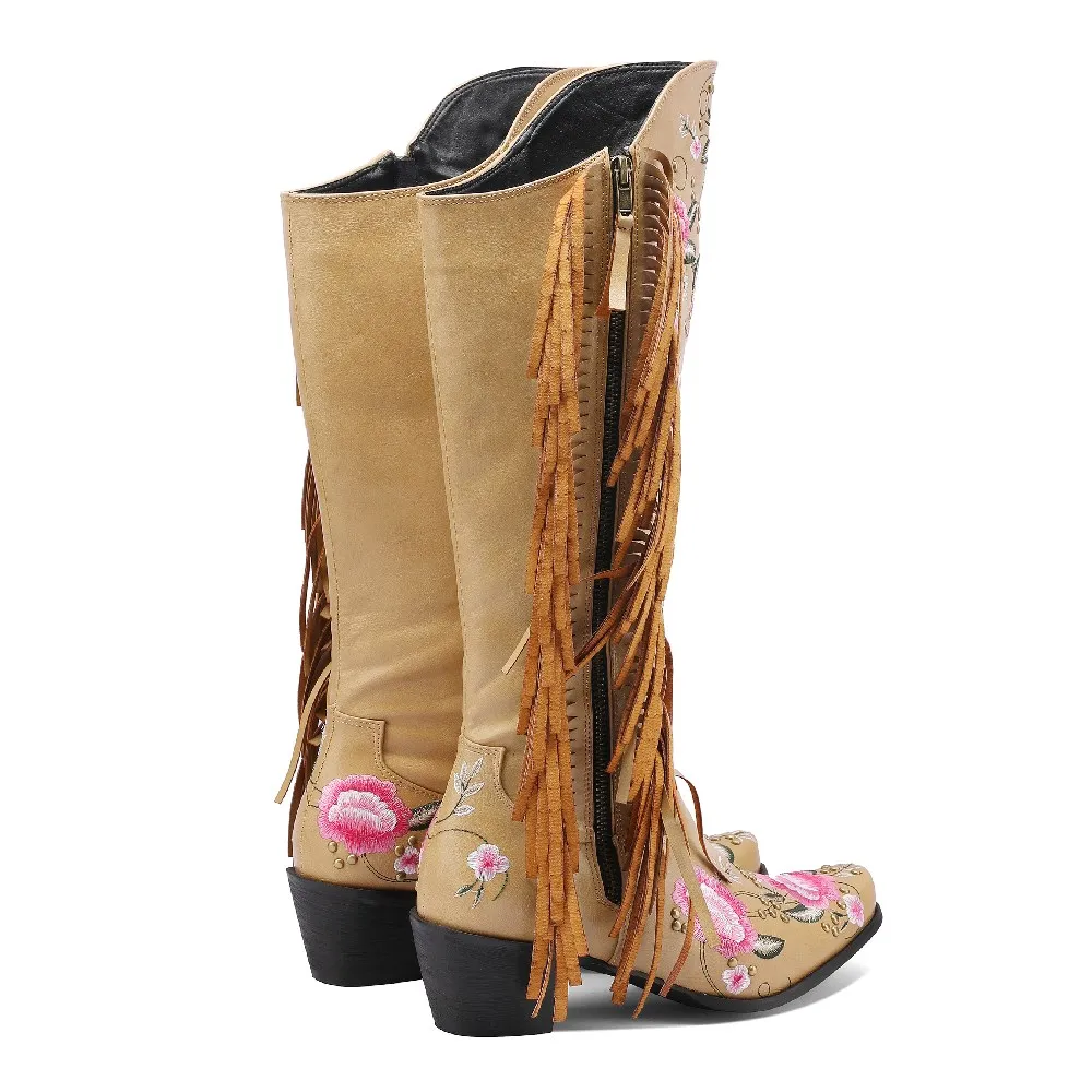 Moda Haft Kwiat Zachodnie buty – Ethnic And Fashion recenzja i cena